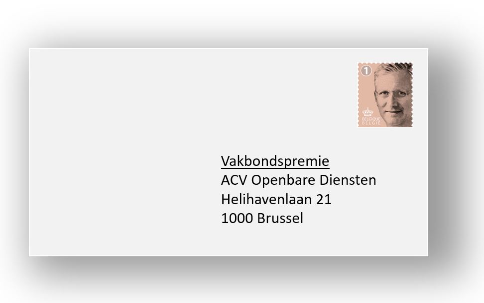 enveloppe met adres ACV Openbare Diensten