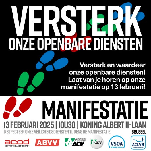 Flyer over de manifestatie
