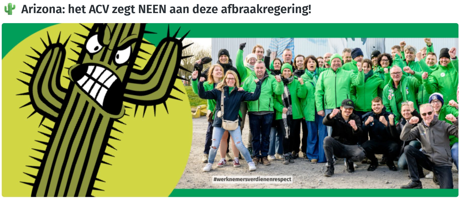 banner ACV tegen Arizona